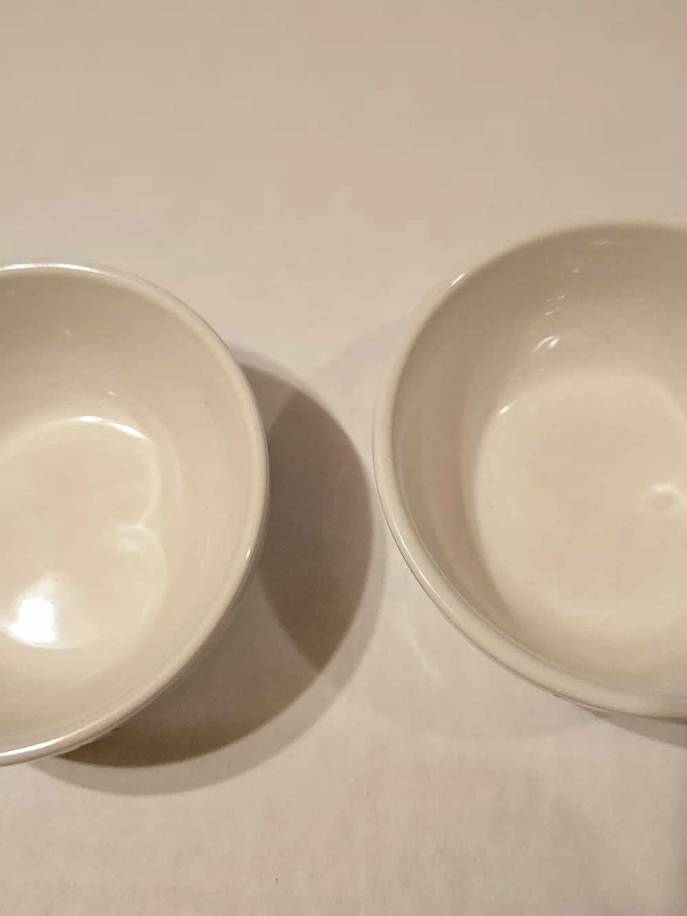 Rae Dunn White Ceramic Bowls with Black Lettering - Set of 2